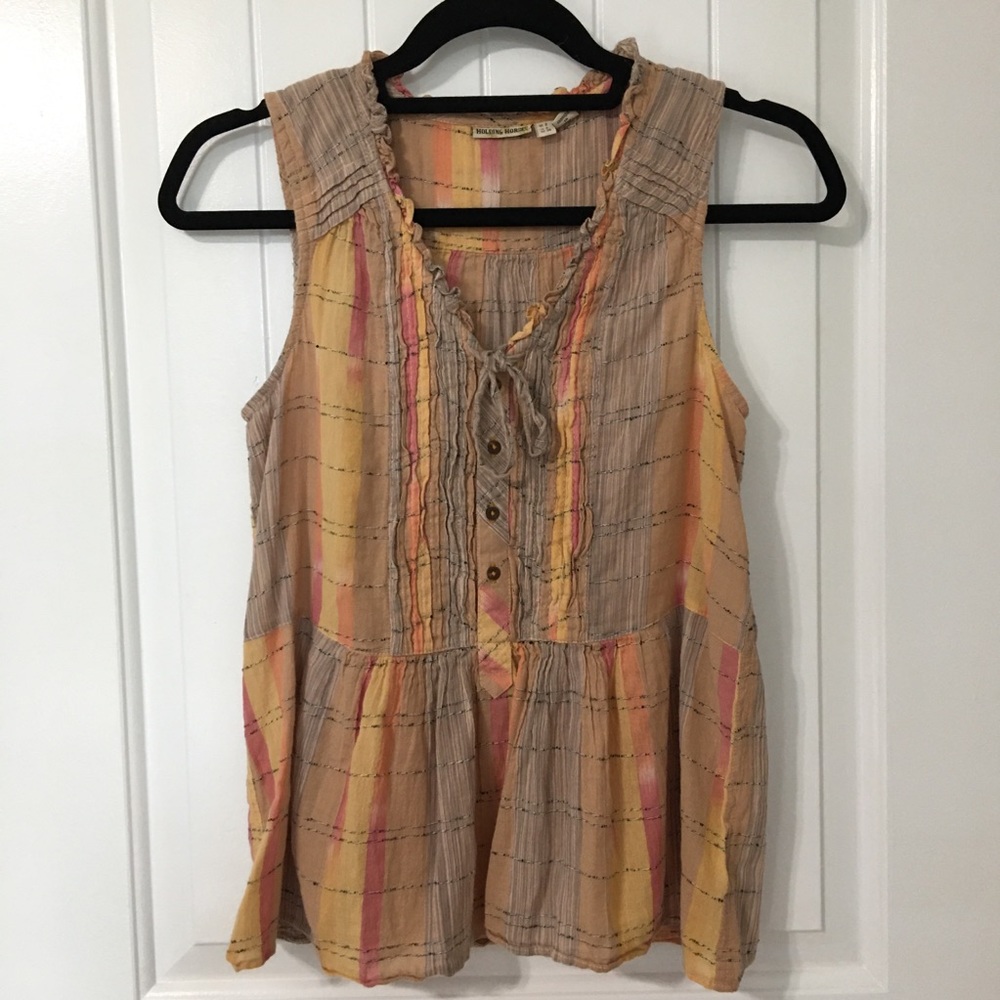Anthropologie Plaid Tank Top